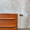 Danish Modern Teak Five Drawer Dresser