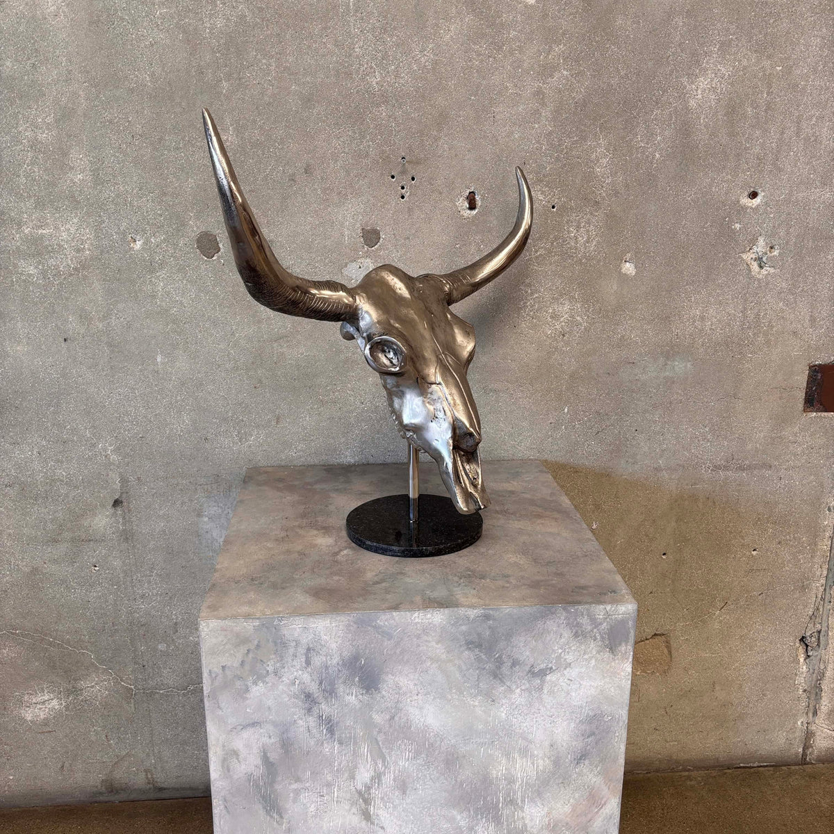 Cast Iron Aluminum Bull Skull