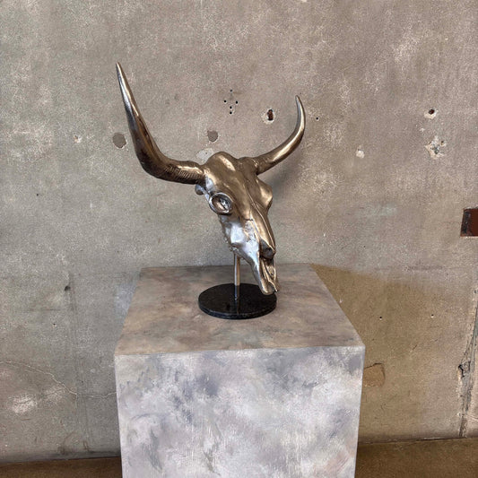 Cast Iron Aluminum Bull Skull