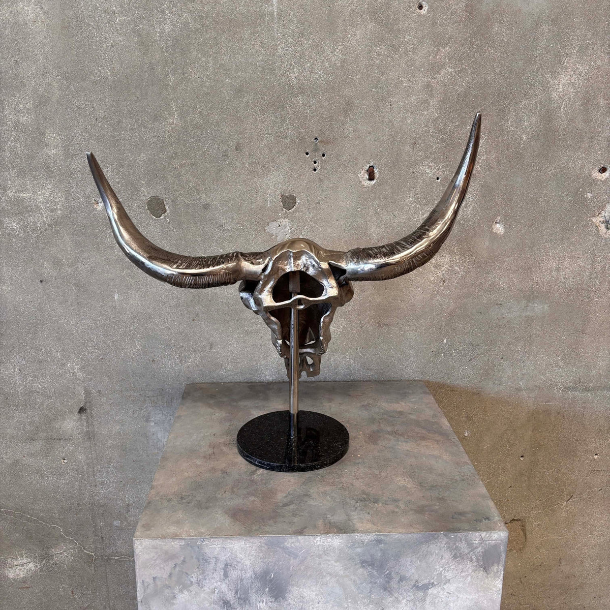 Cast Iron Aluminum Bull Skull