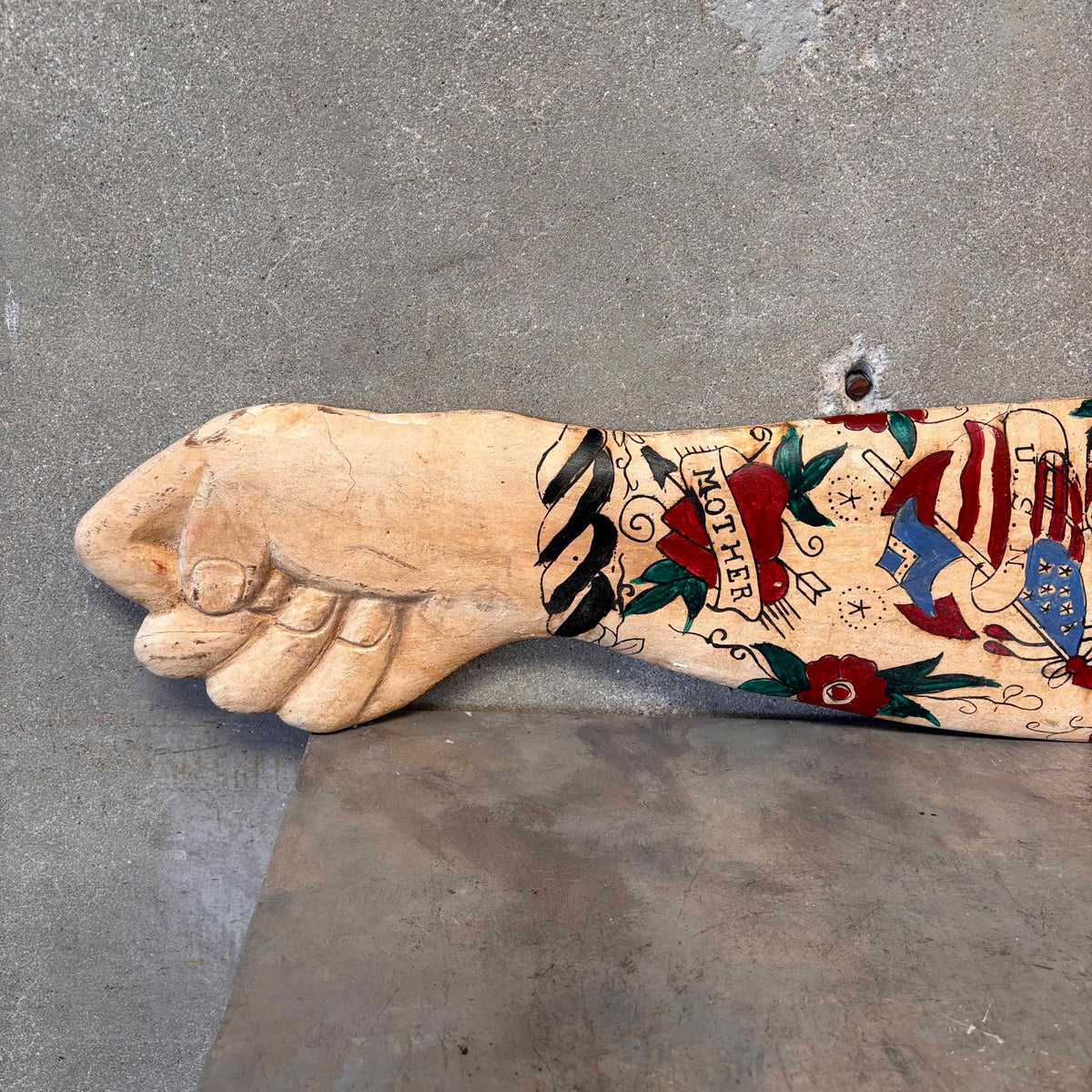 Hand Painted Fist/Arm Tattoo Decor (Mother)
