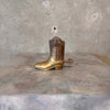 Vintage Brass Cowboy Boot Vase