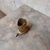 Vintage Brass Cowboy Boot Vase