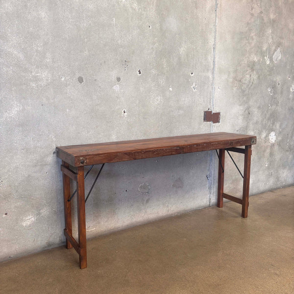 Reclaimed Antique Folding Console Table