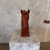 Antique Cast Iron Horse Head Statue