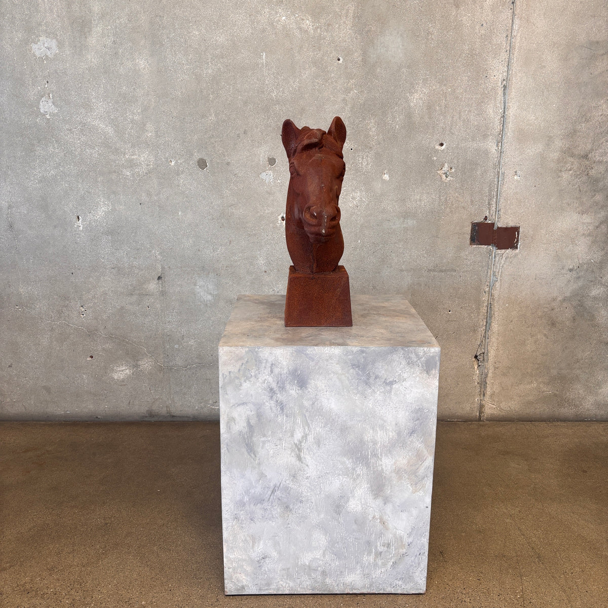 Antique Cast Iron Horse Head Statue #2