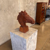 Antique Cast Iron Horse Head Statue