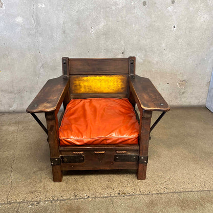 Early Monterey Club Chair Circa 1928-1930 - Rope Seat