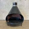 Vintage Mid Century Modern Black Porcelain Enamel Finish Preway Fireplace