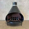 Vintage Mid Century Modern Black Porcelain Enamel Finish Preway Fireplace