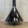 Vintage Mid Century Modern Black Porcelain Enamel Finish Preway Fireplace
