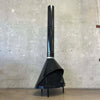 Vintage Mid Century Modern Black Porcelain Enamel Finish Preway Fireplace