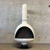 Vintage Mid Century Modern Off White Porcelain Enamel Malm Fire Drum 3 Fireplace
