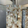 Pair of Abalone Shell Mosaic Table Lamps **NEW LAMPSHADES**