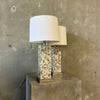 Pair of Abalone Shell Mosaic Table Lamps **NEW LAMPSHADES**