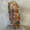 Vintage Cigar Store Counter Top Native American Hand Carved Display