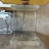 Pair of Vintage Heavy Glass Lamps