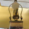 Pair of Vintage Heavy Glass Lamps