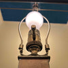 Pair of Vintage Heavy Glass Lamps