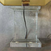 Pair of Vintage Heavy Glass Lamps