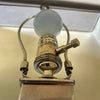 Pair of Vintage Heavy Glass Lamps
