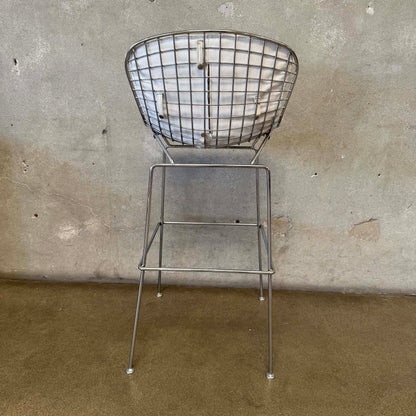 Mid Century Modern Wire Metal Bar Stool in the Style of Harry Bertoia