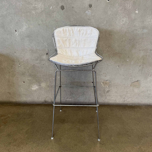 Mid Century Modern Wire Metal Bar Stool in the Style of Harry Bertoia