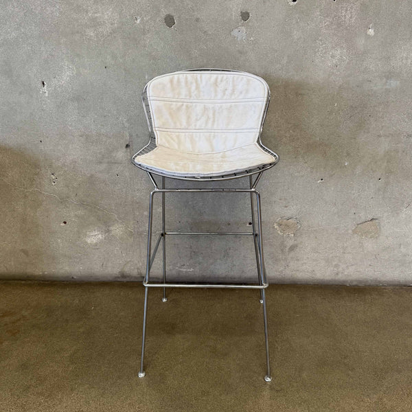 Mid Century Modern Wire Metal Bar Stool in the Style of Harry Bertoia