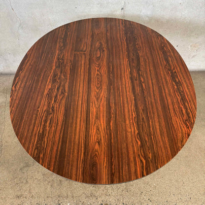 Mid Century Modern Rosewood Formica Top Oval Table in Style of Knoll