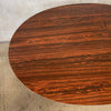 Mid Century Modern Rosewood Formica Top Oval Table in Style of Knoll