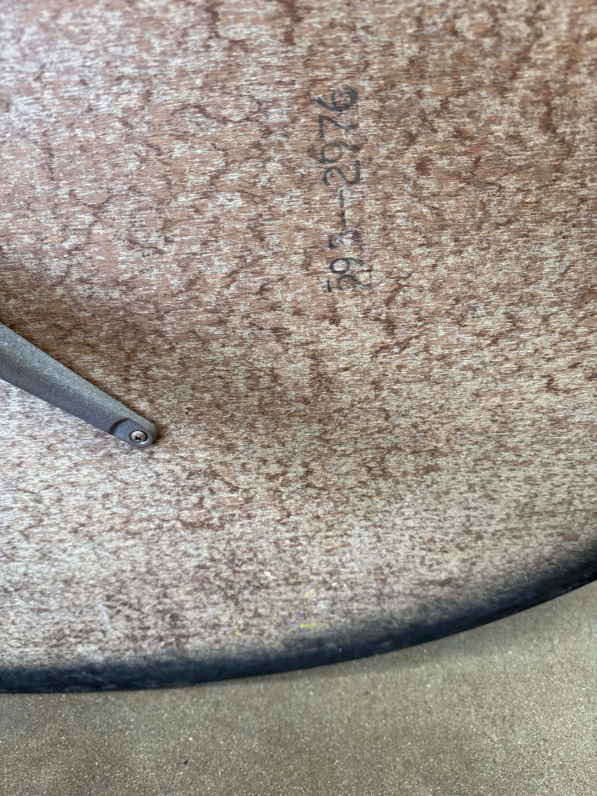 Mid Century Modern Rosewood Formica Top Oval Table in Style of Knoll