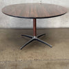 Mid Century Modern Rosewood Formica Top Oval Table in Style of Knoll