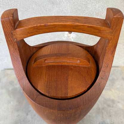 Mid Century Modern Teak Ice Bucket by Dansk Denmark