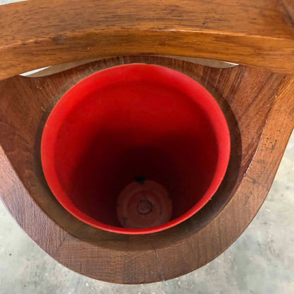 Mid Century Modern Teak Ice Bucket by Dansk Denmark