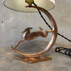 Mid Century Brass Gazelle Lamp