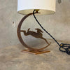Mid Century Brass Gazelle Lamp