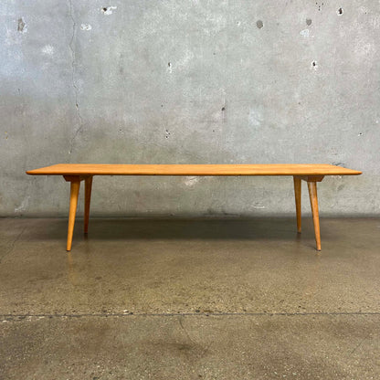 1950's Solid Birch Japanese Bench/Table in the Style of P. McCobb