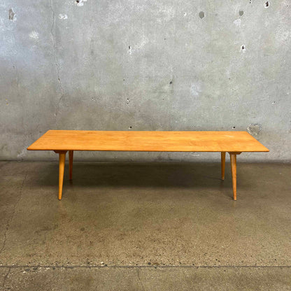 1950's Solid Birch Japanese Bench/Table in the Style of P. McCobb