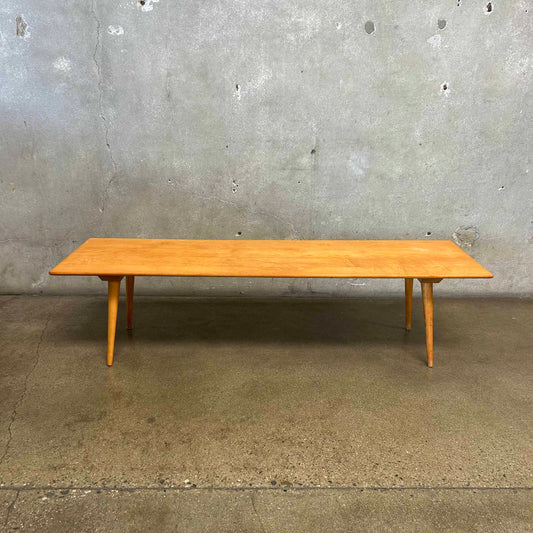1950's Solid Birch Japanese Bench/Table in the Style of P. McCobb