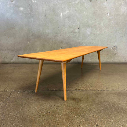 1950's Solid Birch Japanese Bench/Table in the Style of P. McCobb