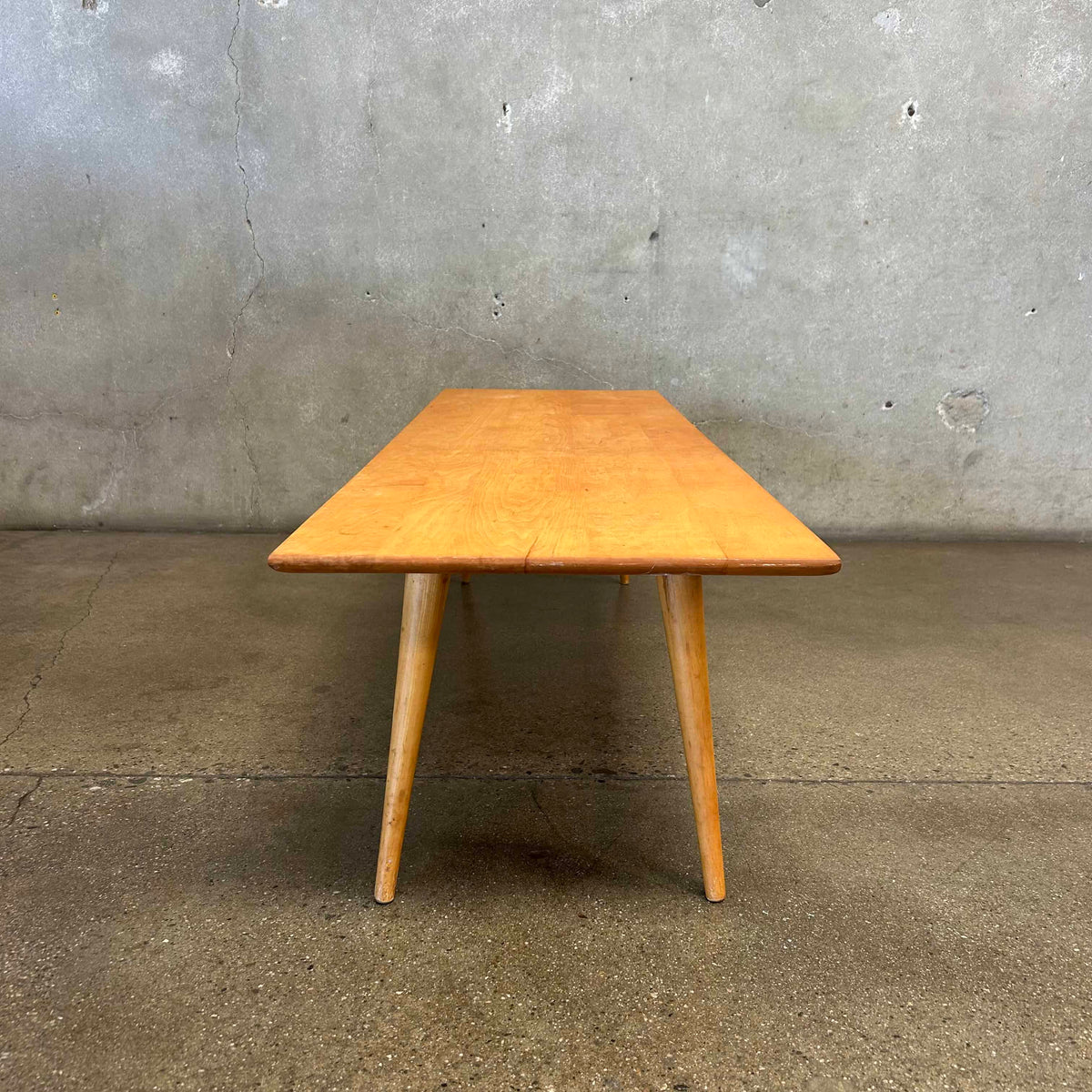 1950's Solid Birch Japanese Bench/Table in the Style of P. McCobb