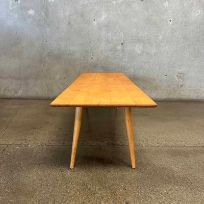 1950's Solid Birch Japanese Bench/Table in the Style of P. McCobb
