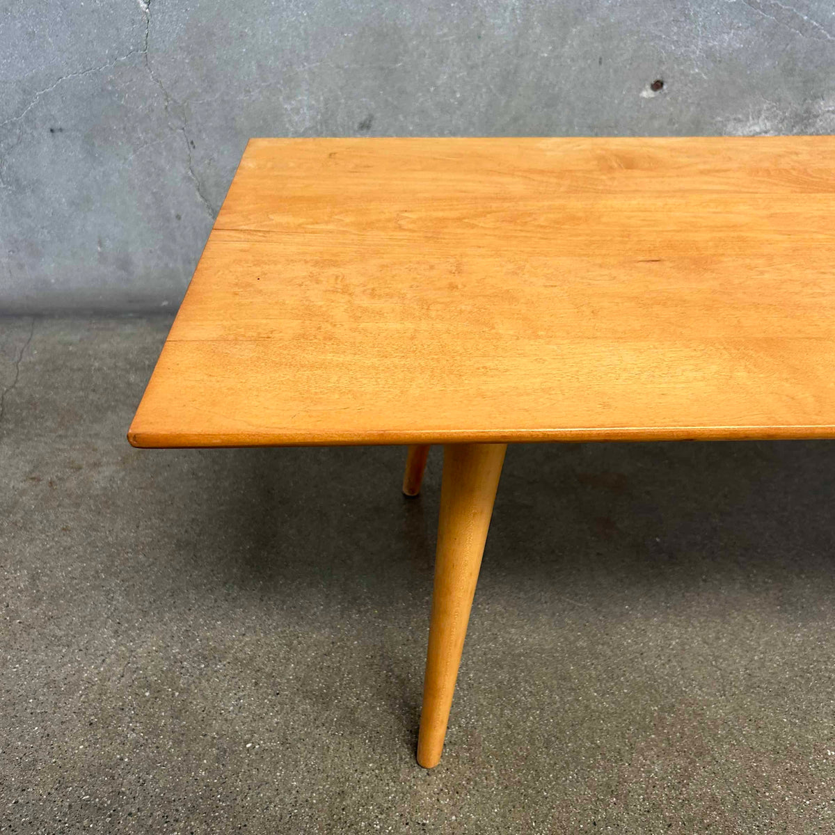 1950's Solid Birch Japanese Bench/Table in the Style of P. McCobb