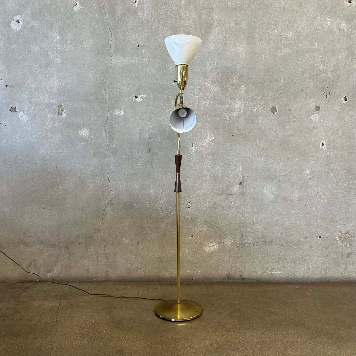 Brass Double Floor Lamp