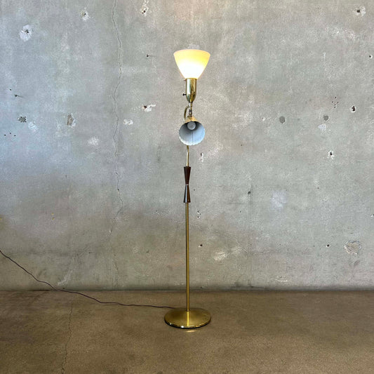 Brass Double Floor Lamp