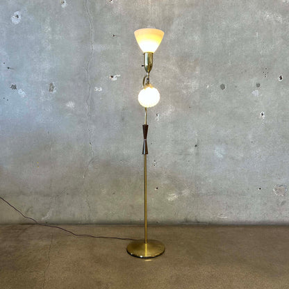 Brass Double Floor Lamp