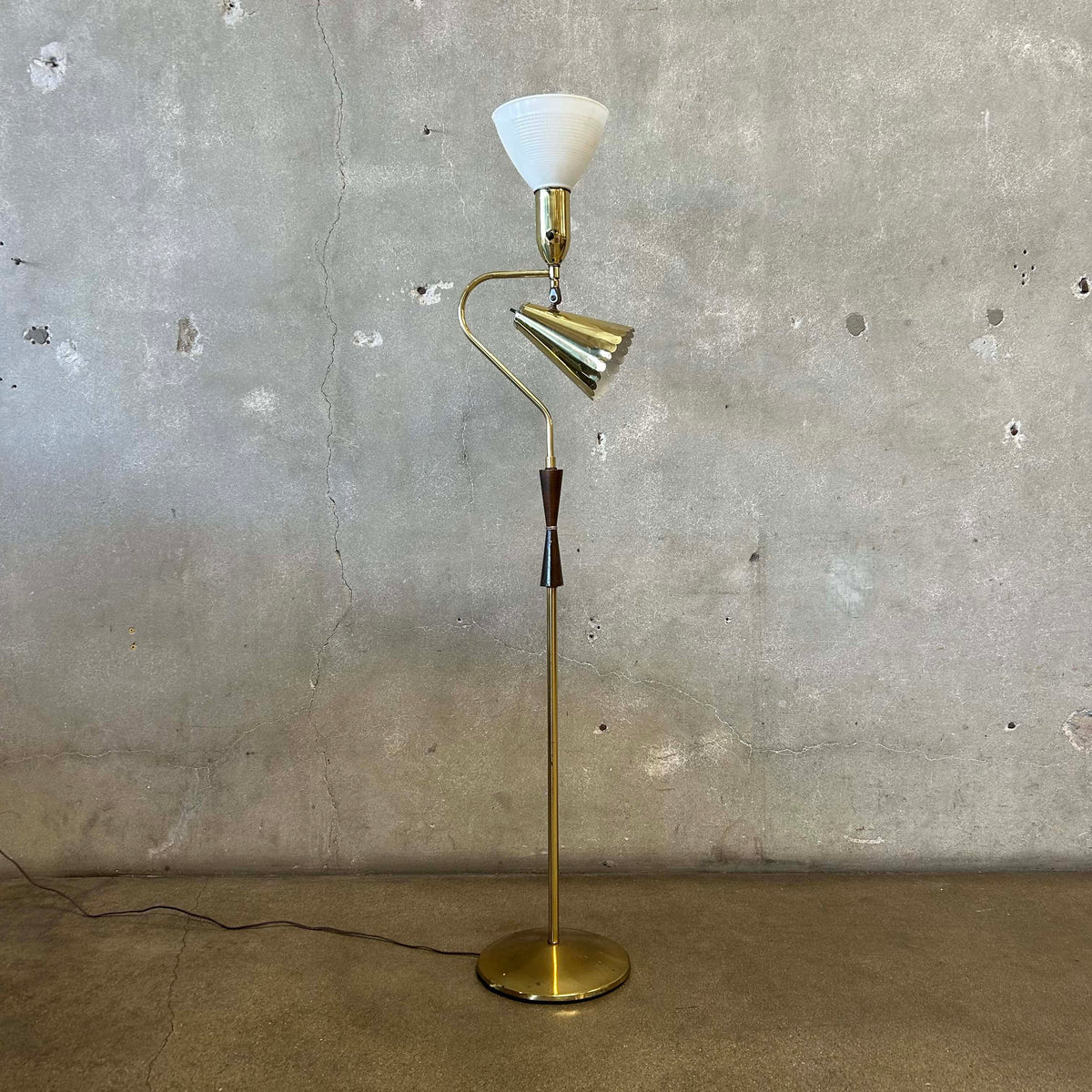 Brass Double Floor Lamp