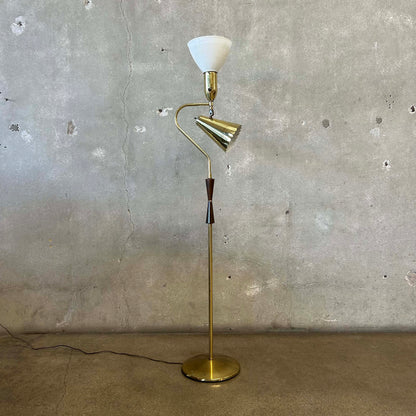 Brass Double Floor Lamp