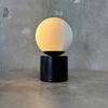 Mid Century Modern Style Black and White Globe Table Lamp