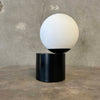 Mid Century Modern Style Black and White Globe Table Lamp